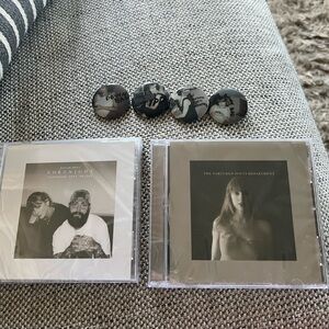 Taylor Swift CDs + Pins TTPD